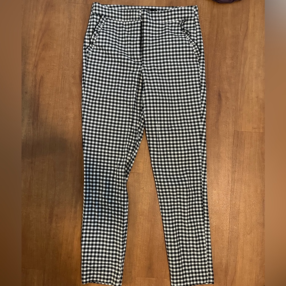 Zara black and white work pants sz small